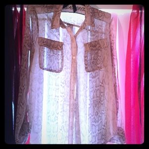 Snake Skin Button Up