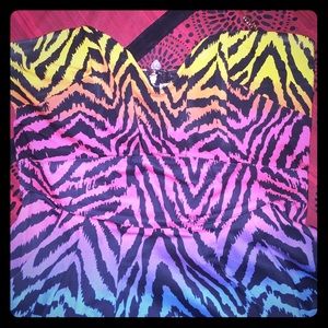 Bright Zebra Bustier Dress