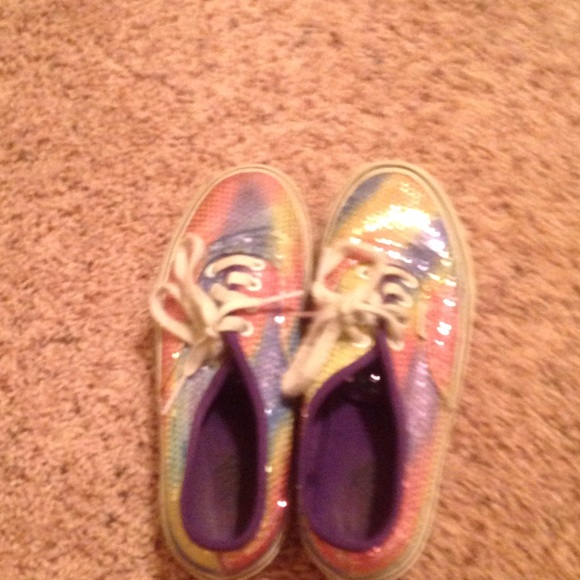 Rainbow sequin vans - Picture 1 of 2