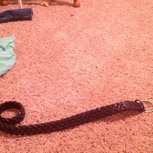 Silver/ black braided sparkly belt