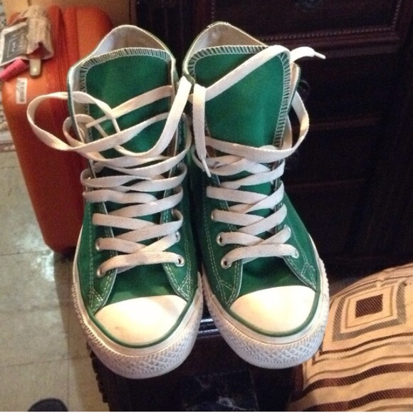 Converse Shoes - Green High Top Converse