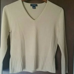 Ann Taylor cashmere sweater with bracelet sleeves