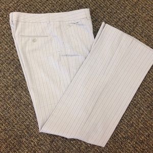 Summer weight gray w black pinstripe Editor pants