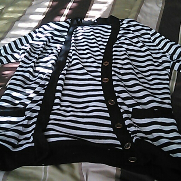 Black and white sweater