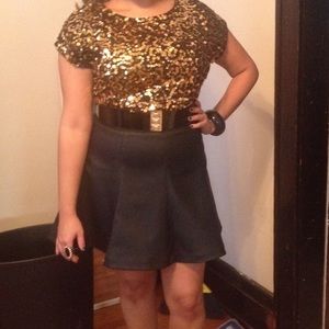 Express leather skirt