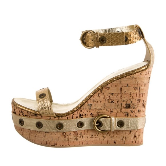 Giuseppe Zanotti Cork Wedges..... Authentic - Picture 2 of 4