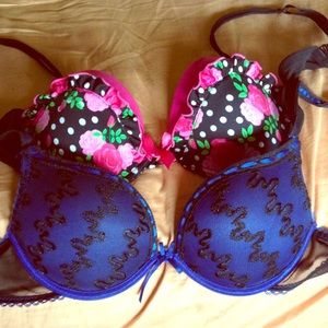 NWOT 2 bra bundle. Cute lacy bra 36B, edm Rave bra
