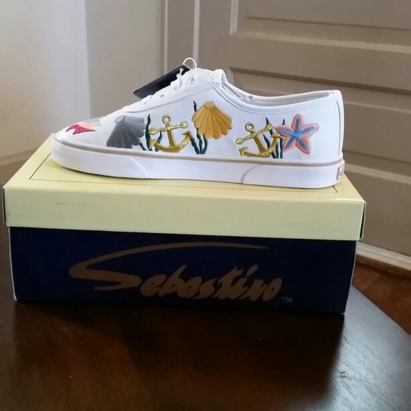 Sebastino leather shoes size 7