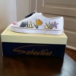 Sebastino leather shoes size 7