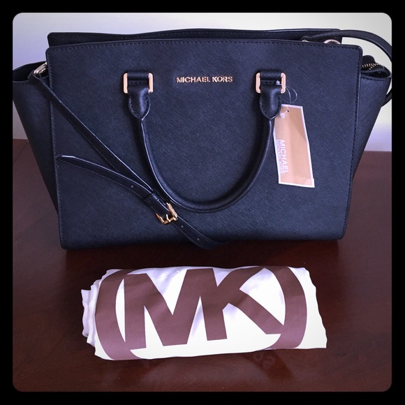 MICHAEL Michael Kors Handbags - Michael Kors "Selma" Lg.  Satchel