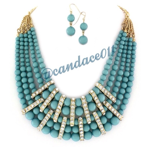 Boutique  Jewelry - Blue, Gold, & Sparkles Set