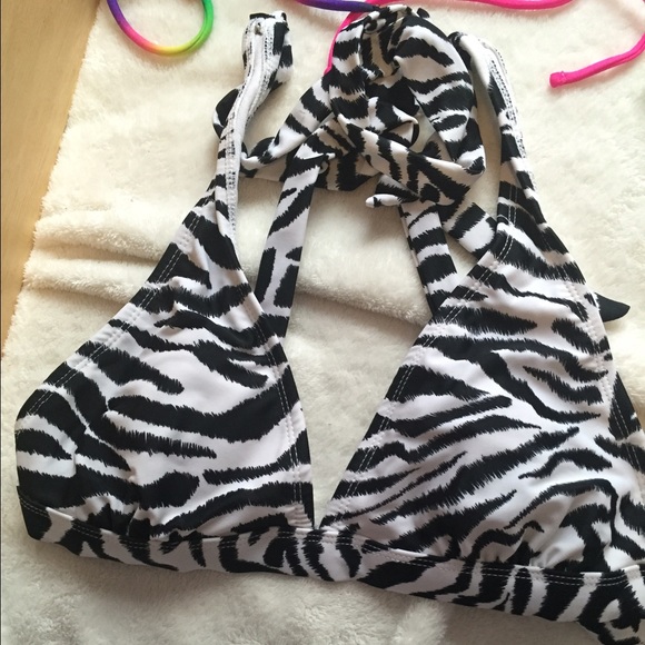 Zebra bikini top