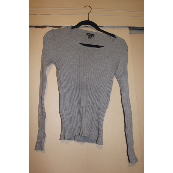 Grey U-shaped sweater