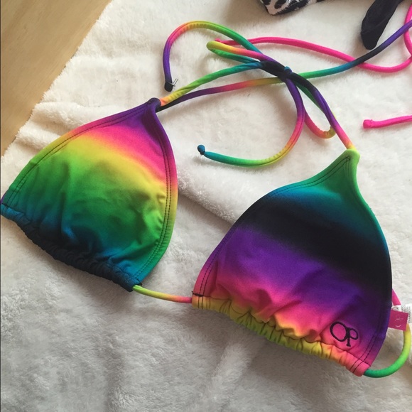 OP multi color bikini top