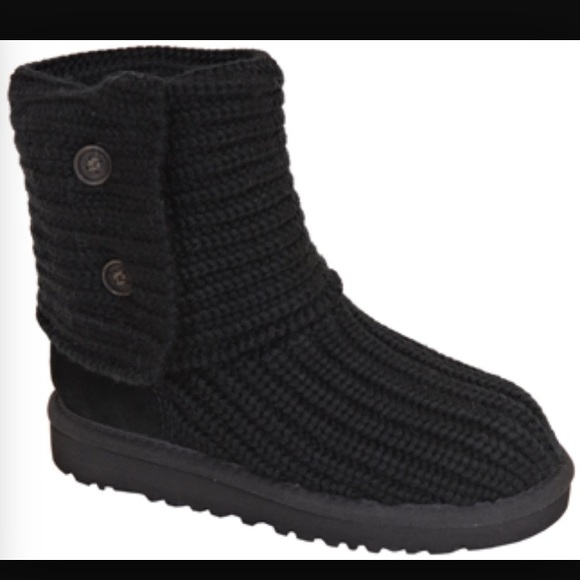 ugg black sweater boots