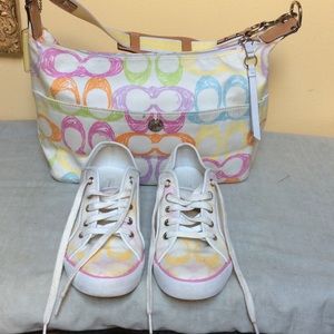Coach bag and sneakers