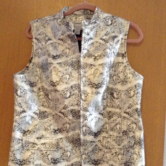 Faux leather vest
