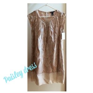 Beige paisley dress