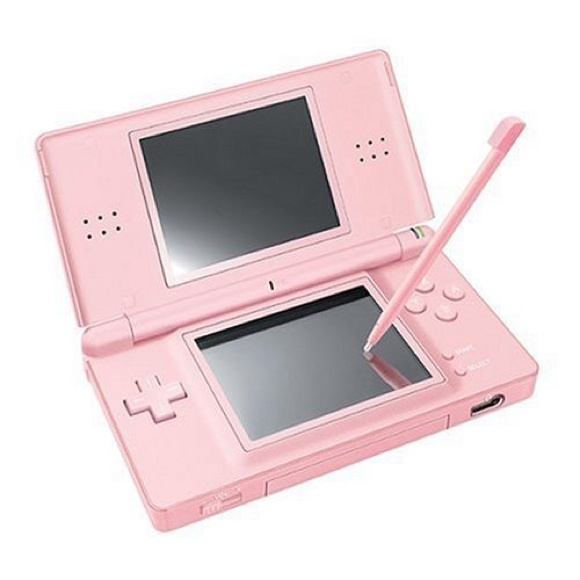 Pink ds with 2 games an. Charger