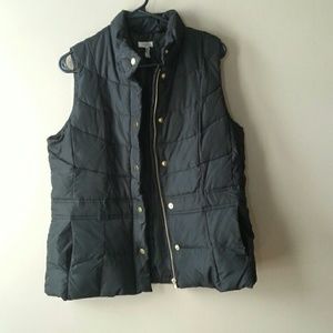 Quilted black vest