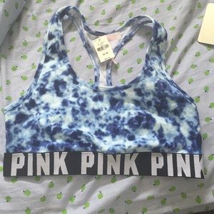 Indigo PINK logo sports bra