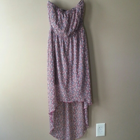 Strapless high low dress