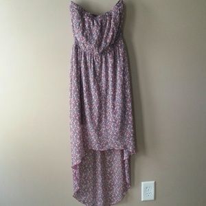 Strapless high low dress