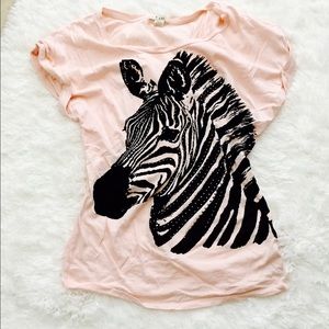 Pink zebra top
