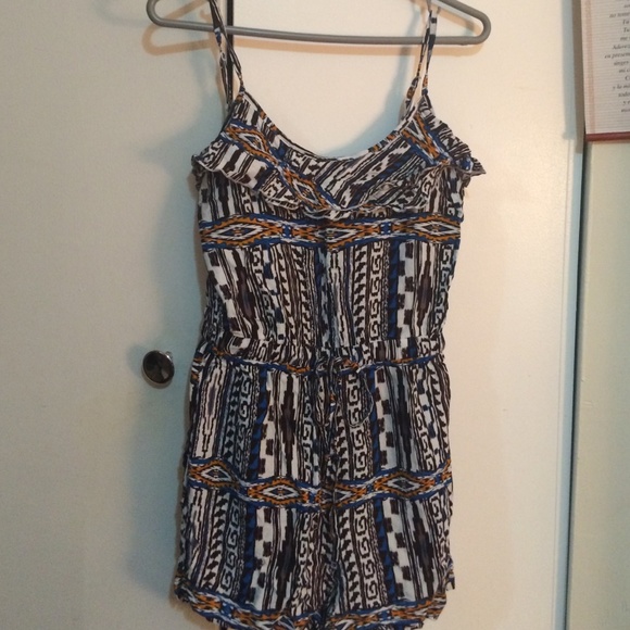 Printed romper jumpsuit