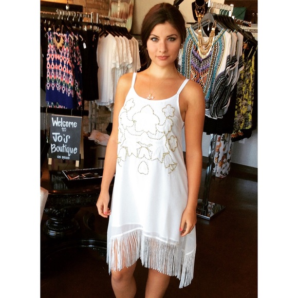 Dresses & Skirts - Fringe dress with bead detail