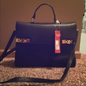 Classy black purse with gold accents