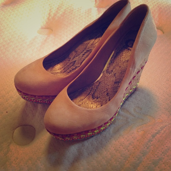 Adorable cork wedges