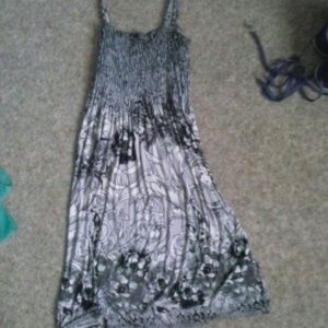 Long silky spring dress