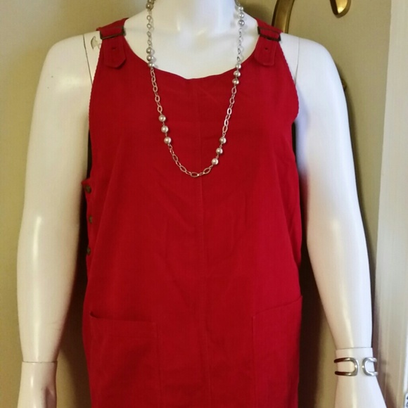 Adorable red corduroy jumper