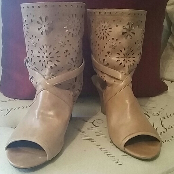 OpenToe & Heel Ankle Tan Boots REDUCED!