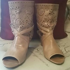OpenToe & Heel Ankle Tan Boots REDUCED!