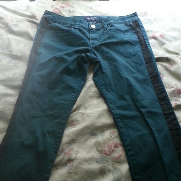 Black and green pants