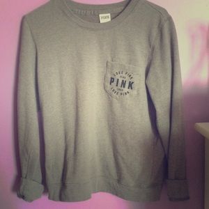 Pink Victoria Secret grey pullover