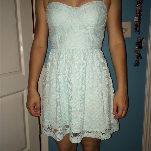 A light blue laced dress from Abercrombie&Fitch!