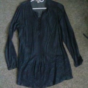 Long dark blue shirt