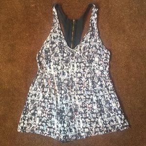 Blue, black + pink tank top from urban outfitters