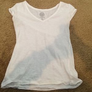 white v-neck shirt