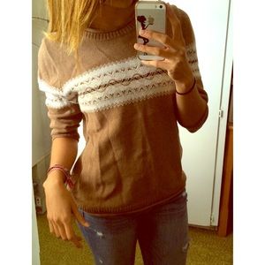 Christopher & Banks Brown Sweater 3/4 Sleeve