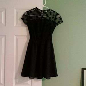 Poka dot mesh dress