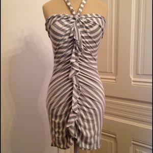 Cute and sexy Bebe, halter-top bodycon