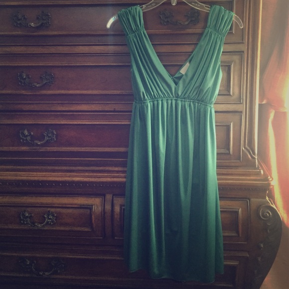 Emerald green babydoll dress