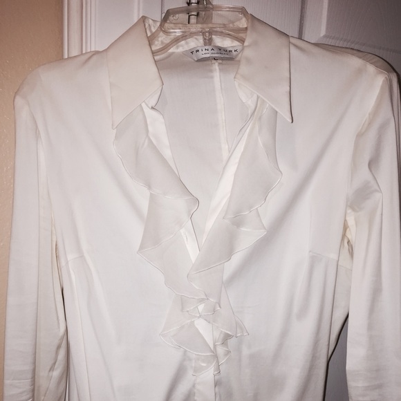 Trina Turk blouse.  New. Ruffled collar. - Picture 1 of 4