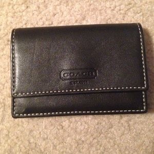 Genuine leather coach wallet (black)