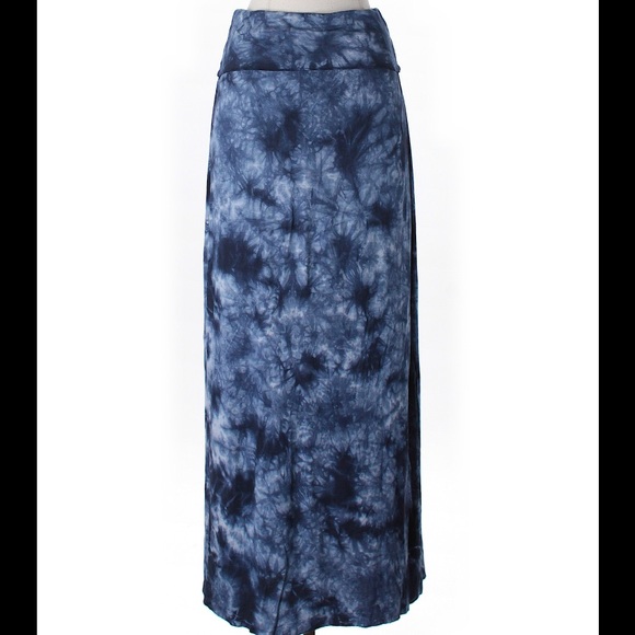 🌀Beautiful Blues Olive & Oak Foldover Maxi Skirt - Picture 2 of 3