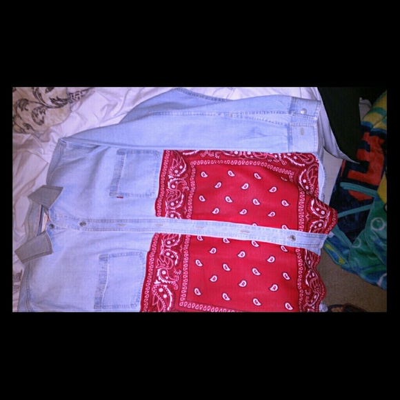 Custom levis  denim button up